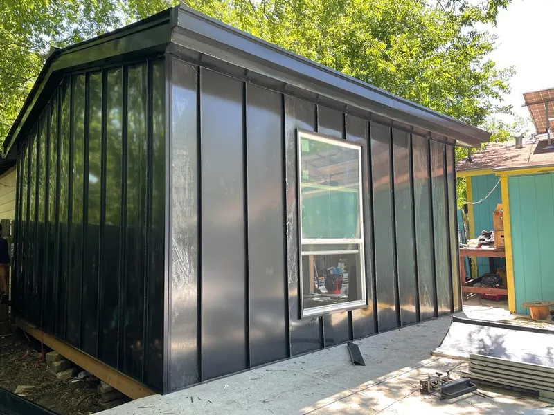 Black standing seam metal wall panels for Metal Roof Installation in Silver City